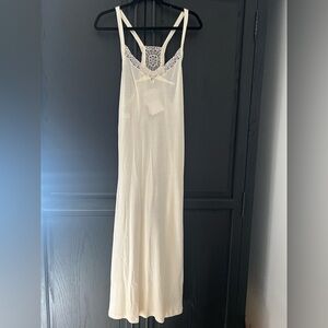 NWT VTG La Perla Joelle Gown L White Long Crochet Lace Chemise Lingerie Bridal